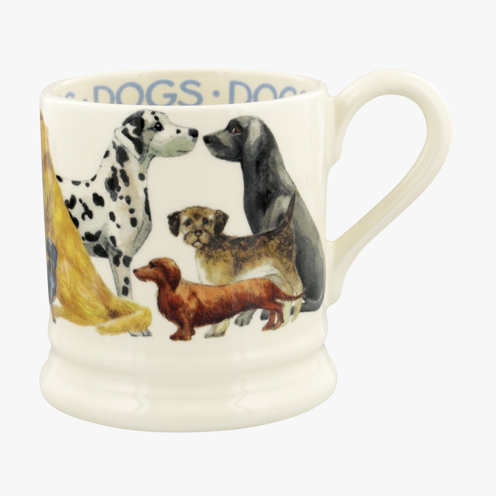 Emma Bridgewater Seconds Dogs All Over 1/2 Pint Mug Unique Handmade & Handpainted English Earthenware Tea/Coffee Mug