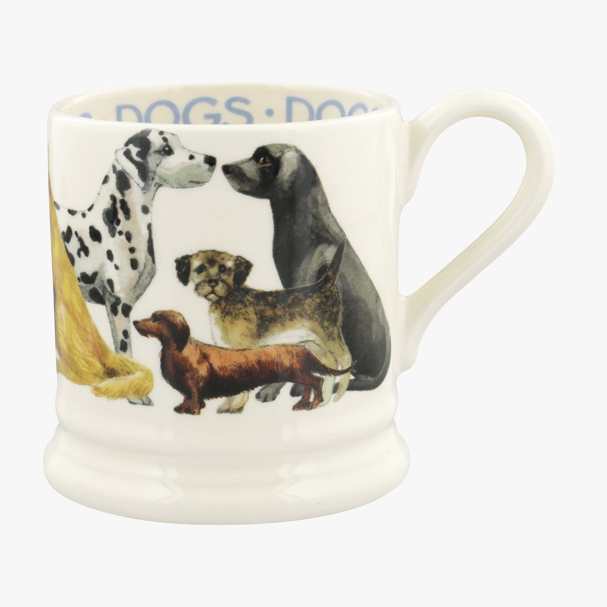 Emma Bridgewater Seconds Dogs All Over 1/2 Pint Mug Unique Handmade & Handpainted English Earthenware Tea/Coffee Mug