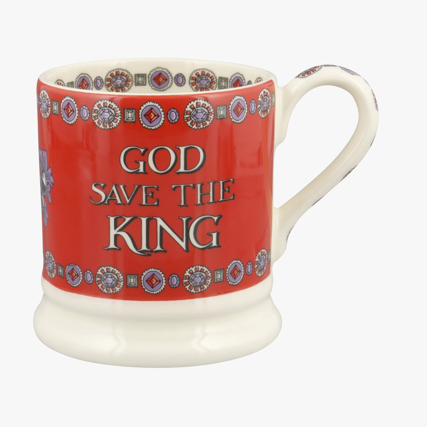 Emma Bridgewater God Save The King 1/2 Pint Mug Unique Handmade & Handpainted English Earthenware Tea/Coffee Mug