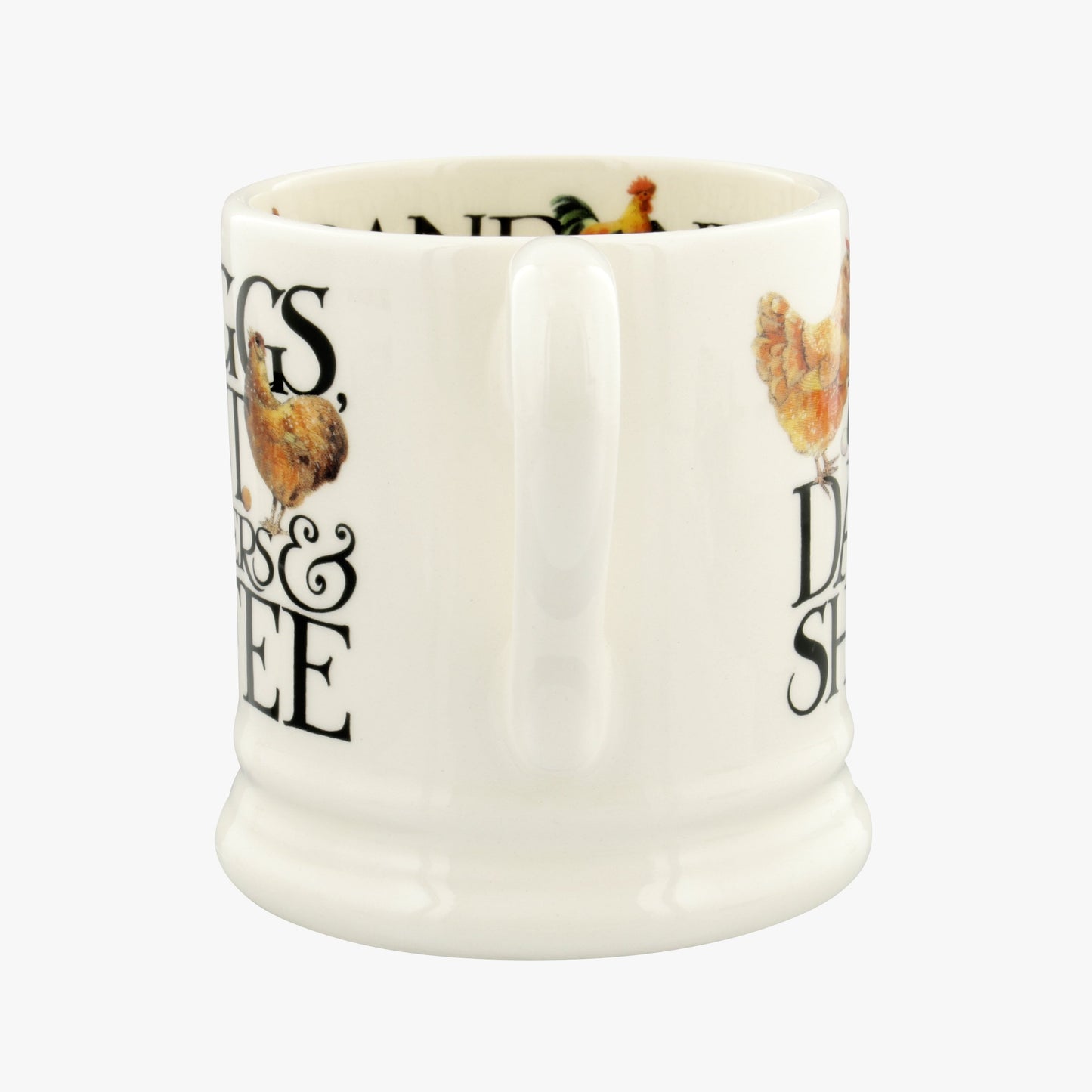 Emma Bridgewater Seconds Rise & Shine Eggs & Toast 1/2 Pint Mug Unique Handmade & Handpainted English Earthenware Tea/Coffee Mug