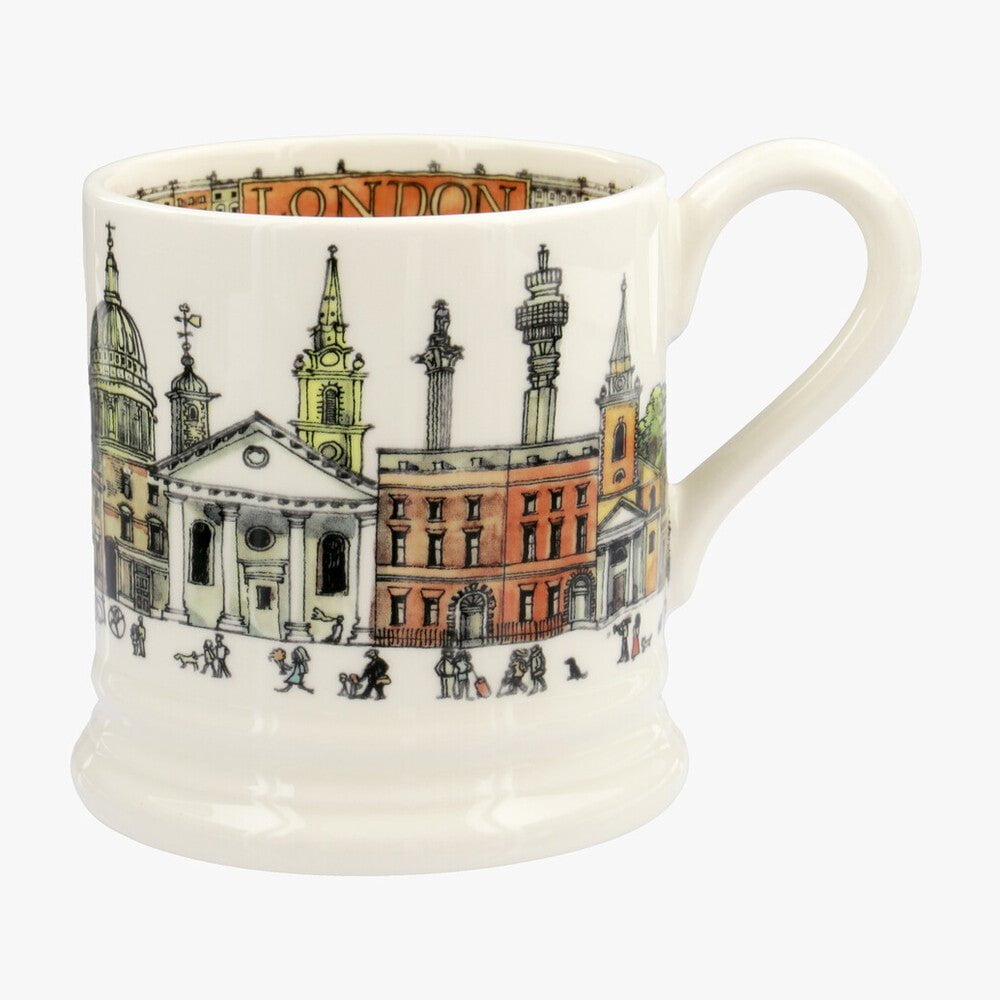 Seconds London 1/2 Pint Mug Unique Handmade & Handpainted English Earthenware Tea/Coffee Mug Emma Bridgewater