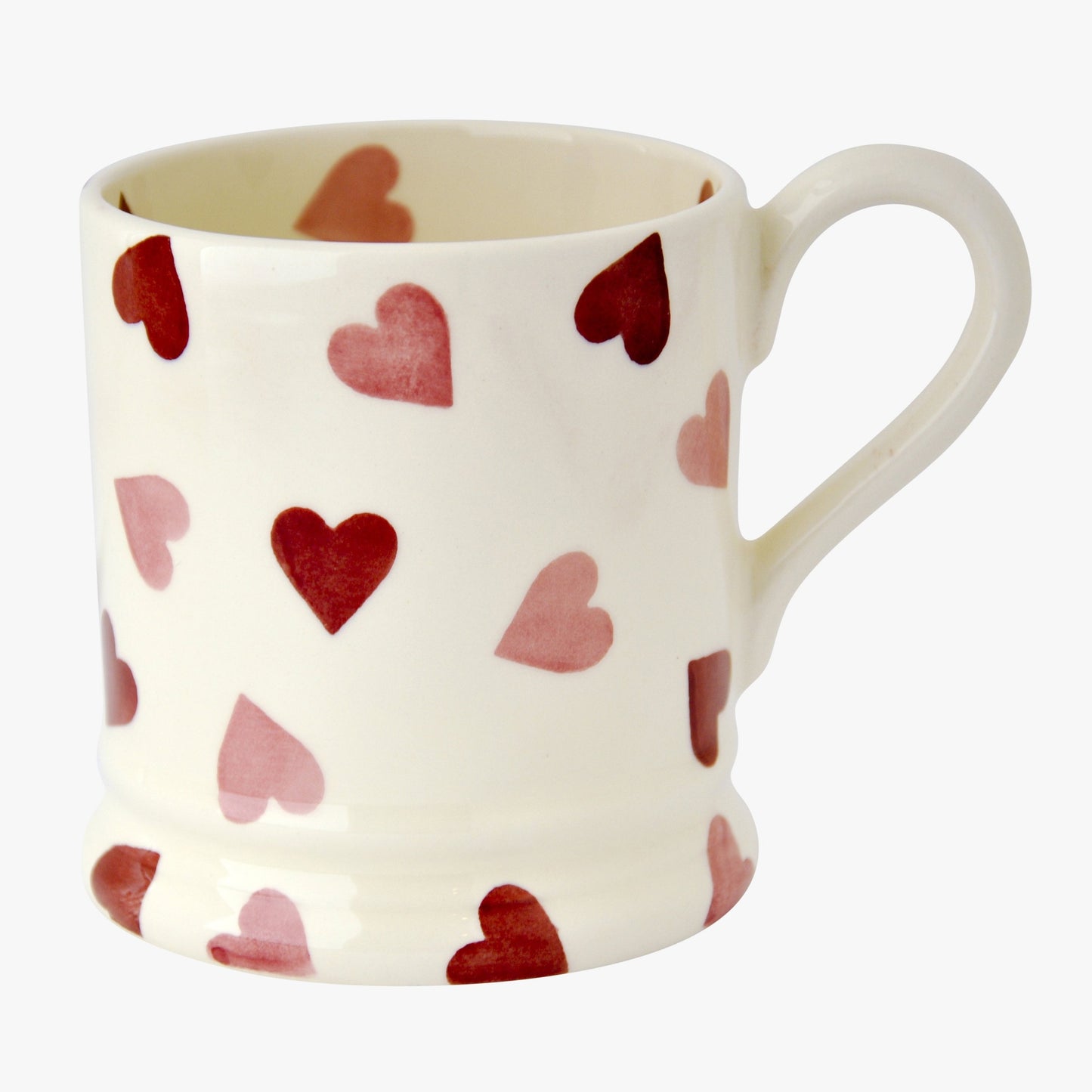 Emma Bridgewater Seconds Pink Hearts 1/2 Pint Mug Unique Handmade & Handpainted English Earthenware Tea/Coffee Mug