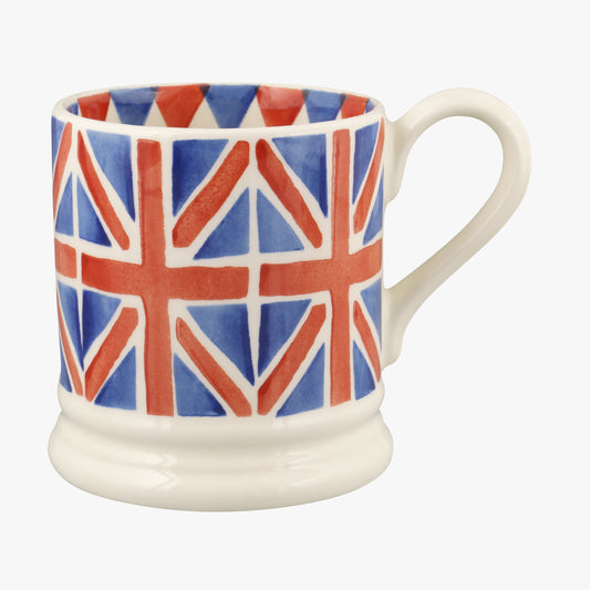 Emma Bridgewater Seconds Union Jack 1/2 Pint Mug Unique Handmade & Handpainted English Earthenware Tea/Coffee Mug