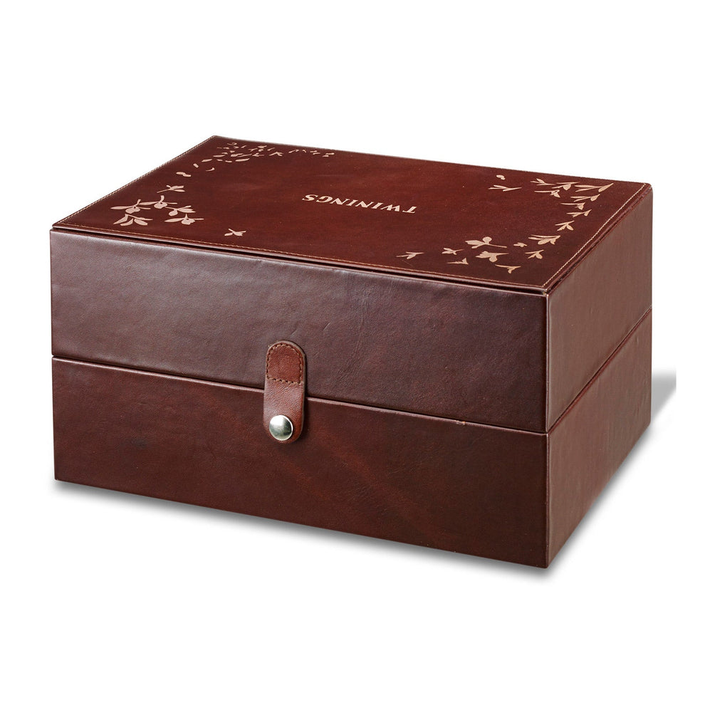 Twinings Twinings Leather Tea Case - Empty Tea Box - 12 Compartments ...