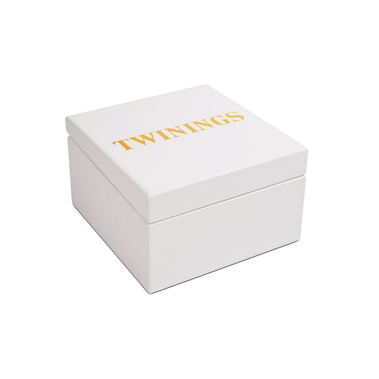 Twinings White Wooden Tea Box Empty Tea Box 4 Compartments Twinings Tea Gift Box Holds Up To 48 Tea Bags