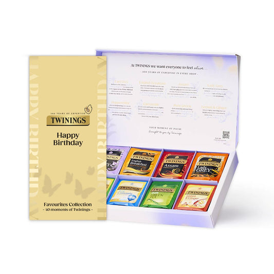 Twinings Happy Birthday Favourites Collection Gift Box 40 Envelopes