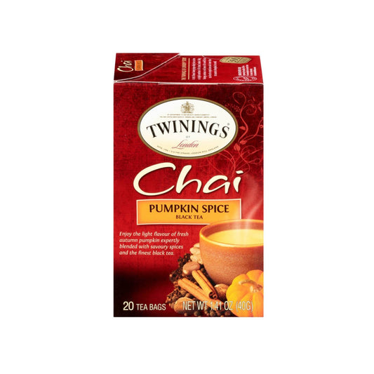 Twinings Chai Pumpkin Spice Black Tea (International Blend) 20 Envelopes