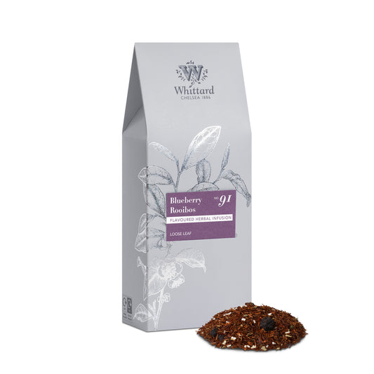 Whittard Blueberry Rooibos Loose Tea Pouch, 100g