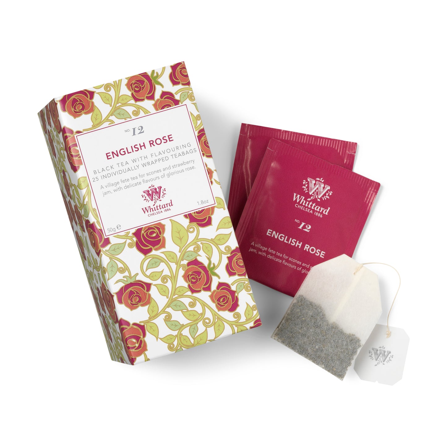 Whittard Tea Discoveries English Rose 25 Individually Wrapped Teabags