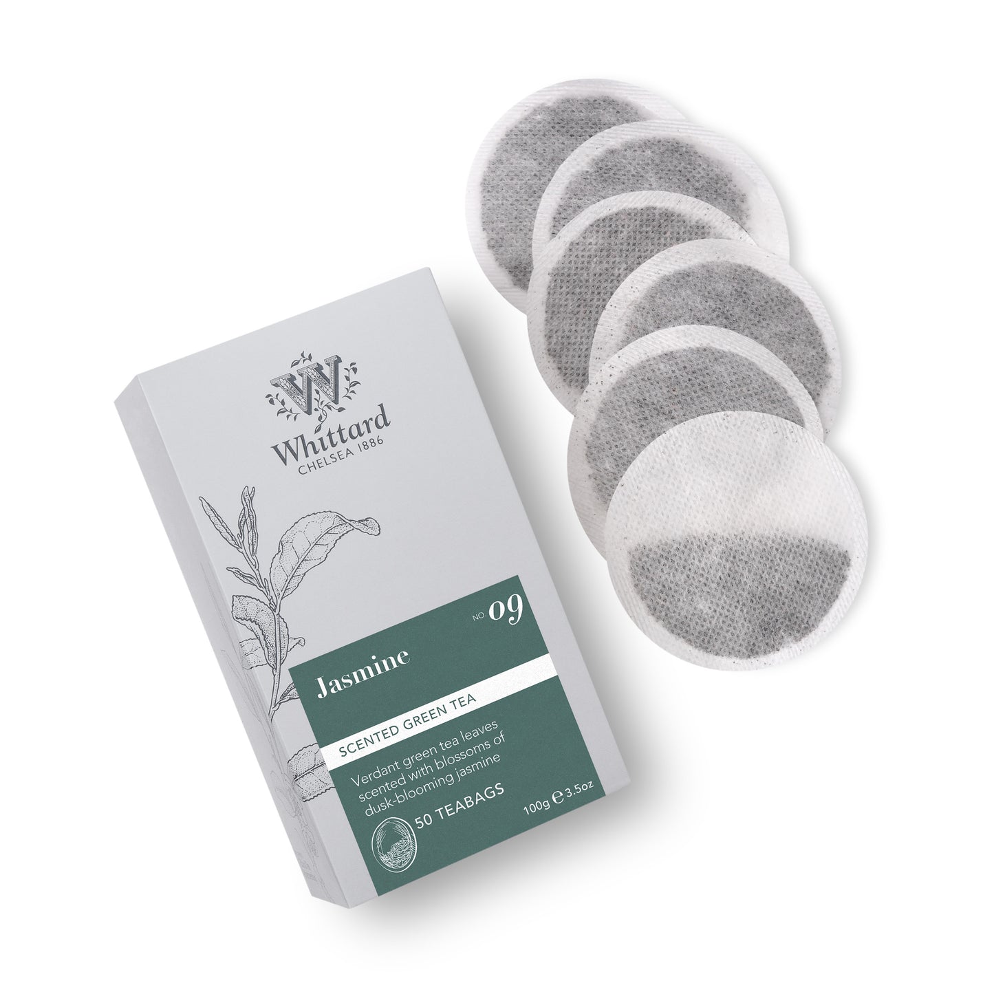 Whittard Jasmine 50 Traditional Teabags