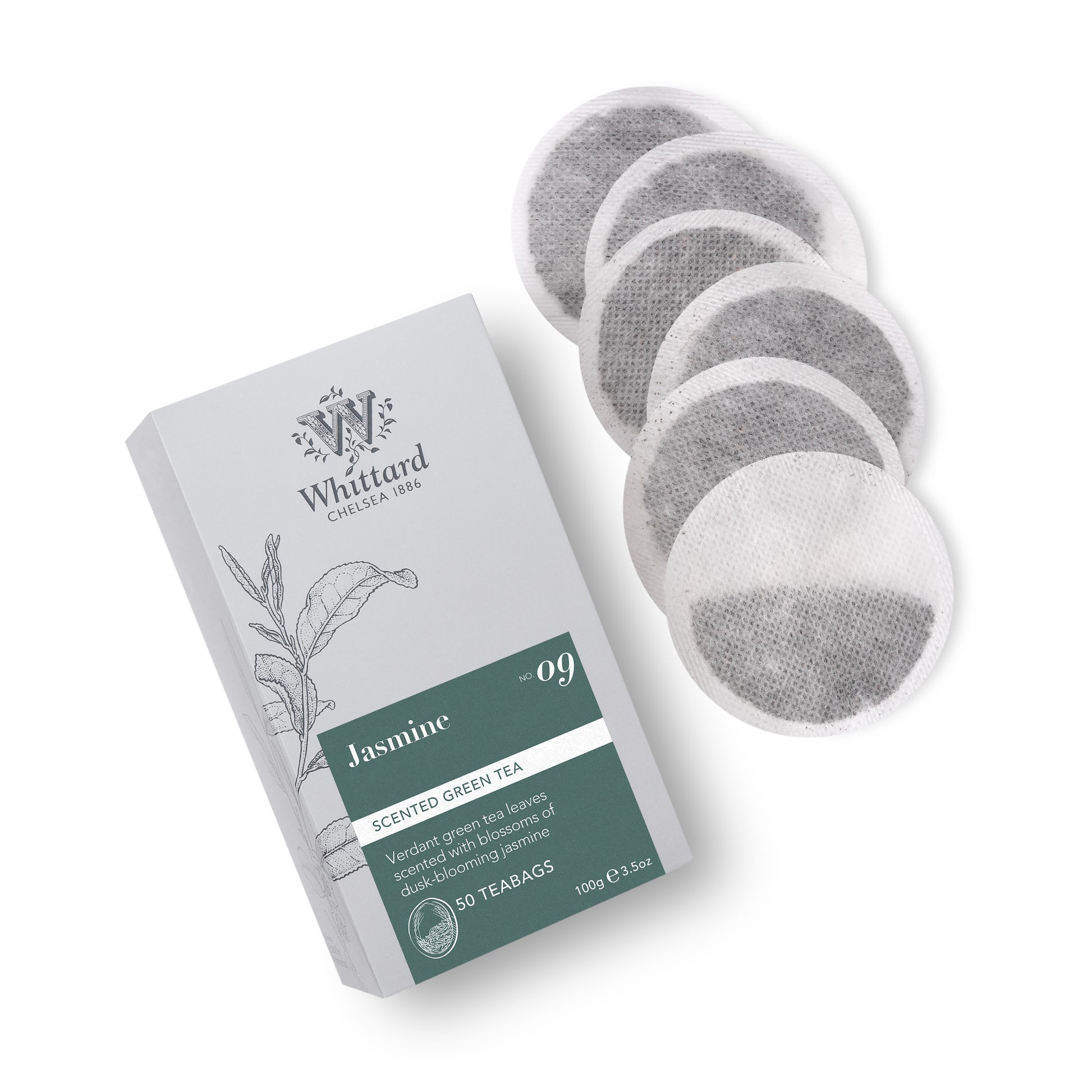Whittard Jasmine 50 Traditional Teabags