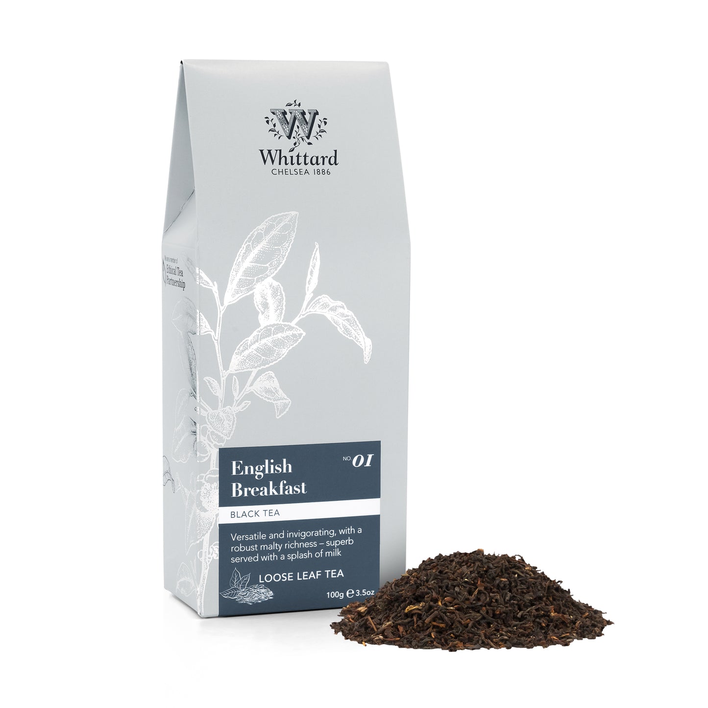 Whittard English Breakfast Loose Tea Pouch, 100g