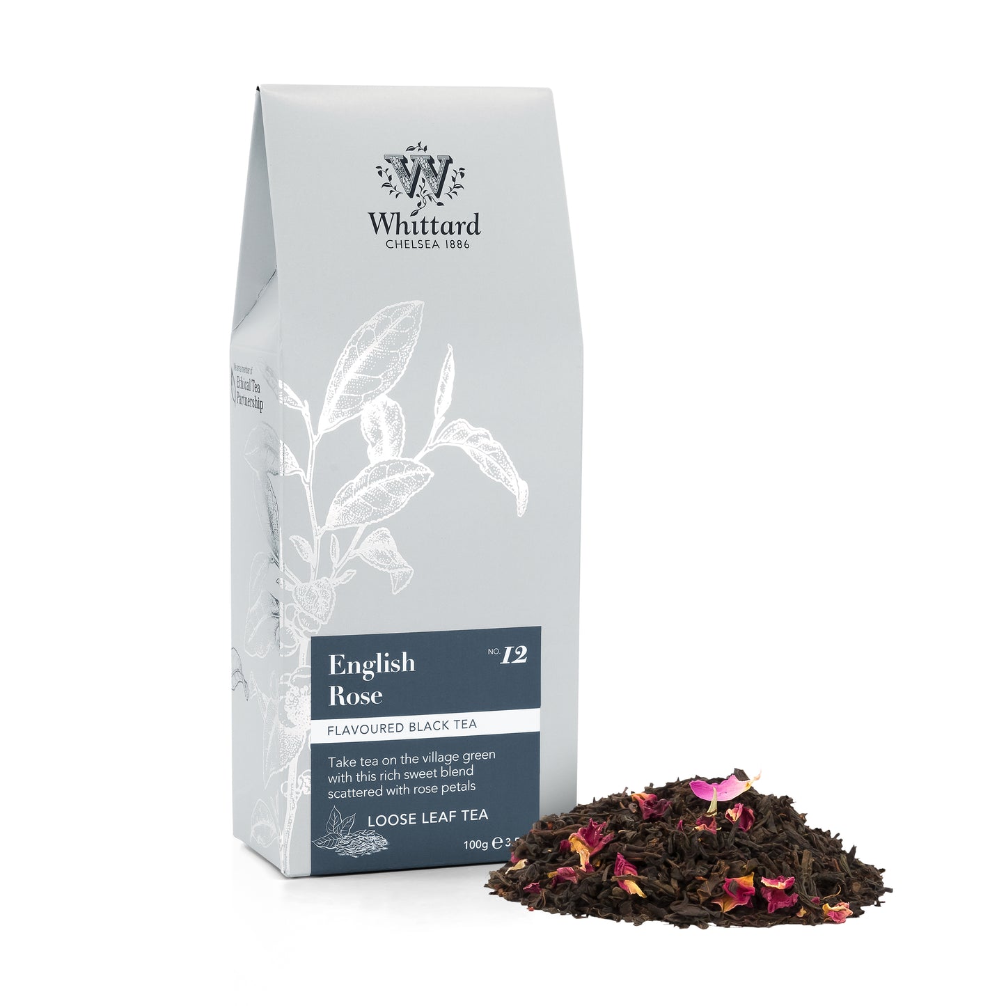 Whittard English Rose Loose Tea Pouch, 100g