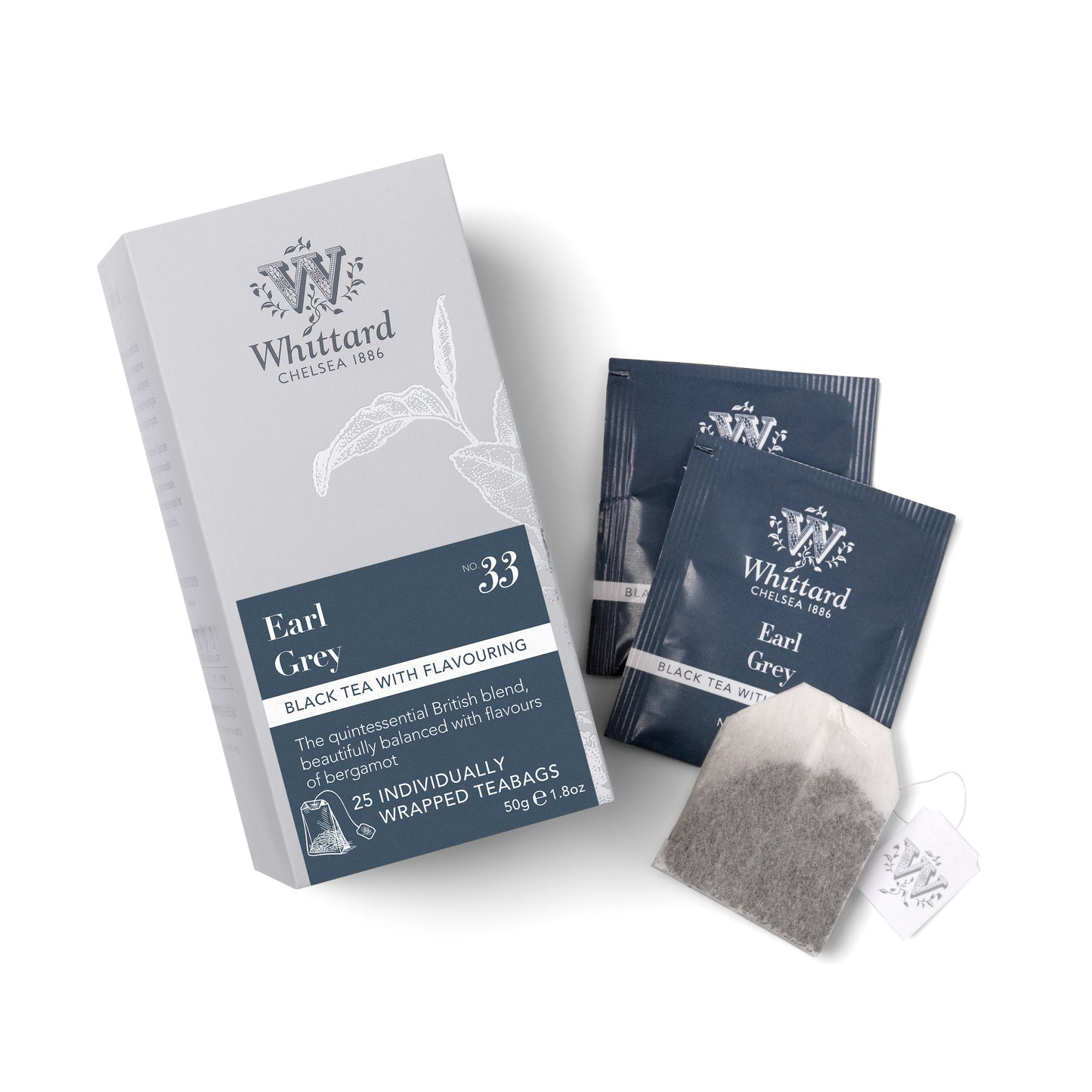 Whittard Earl Grey 25 Individually Wrapped Teabags