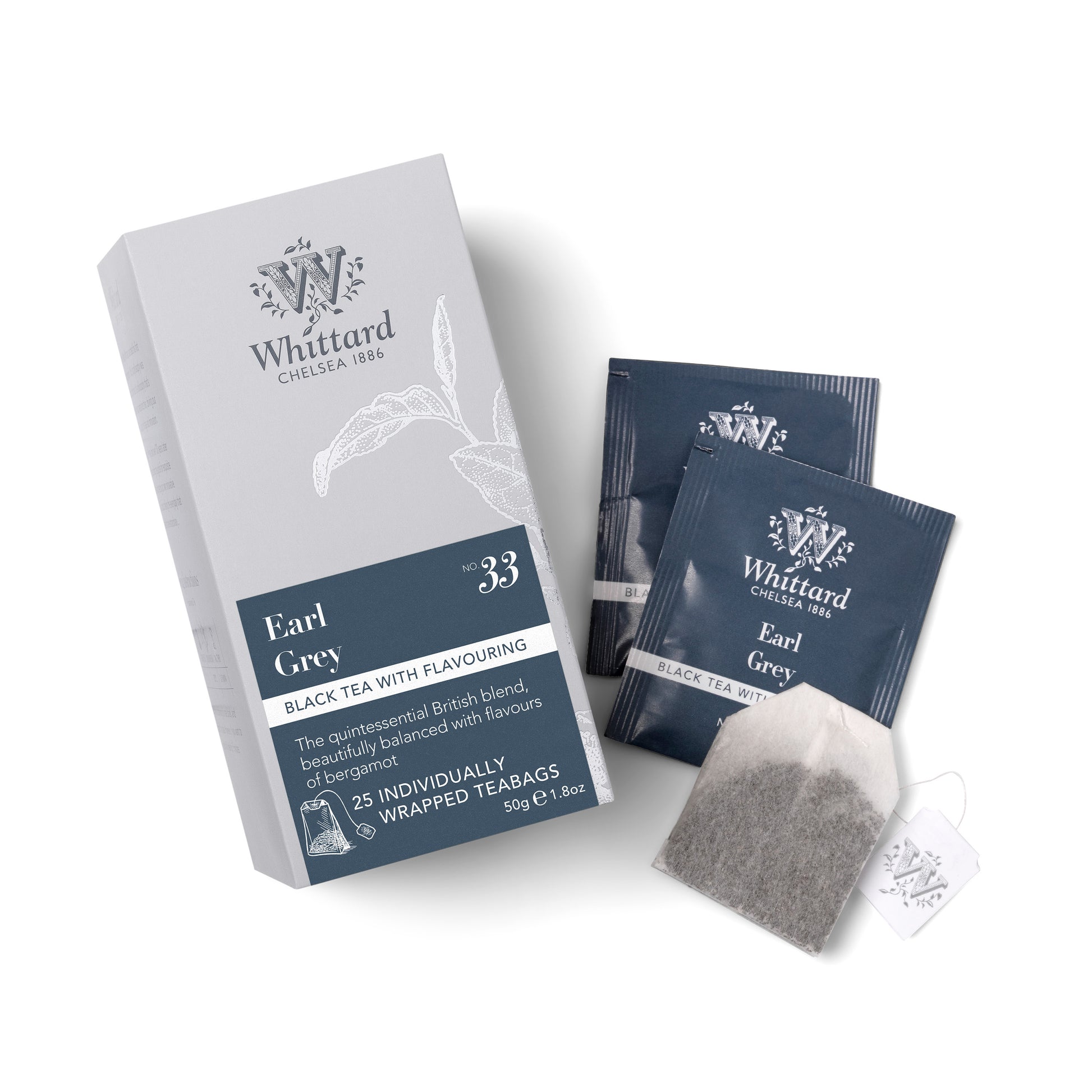 Whittard Earl Grey 25 Individually Wrapped Teabags