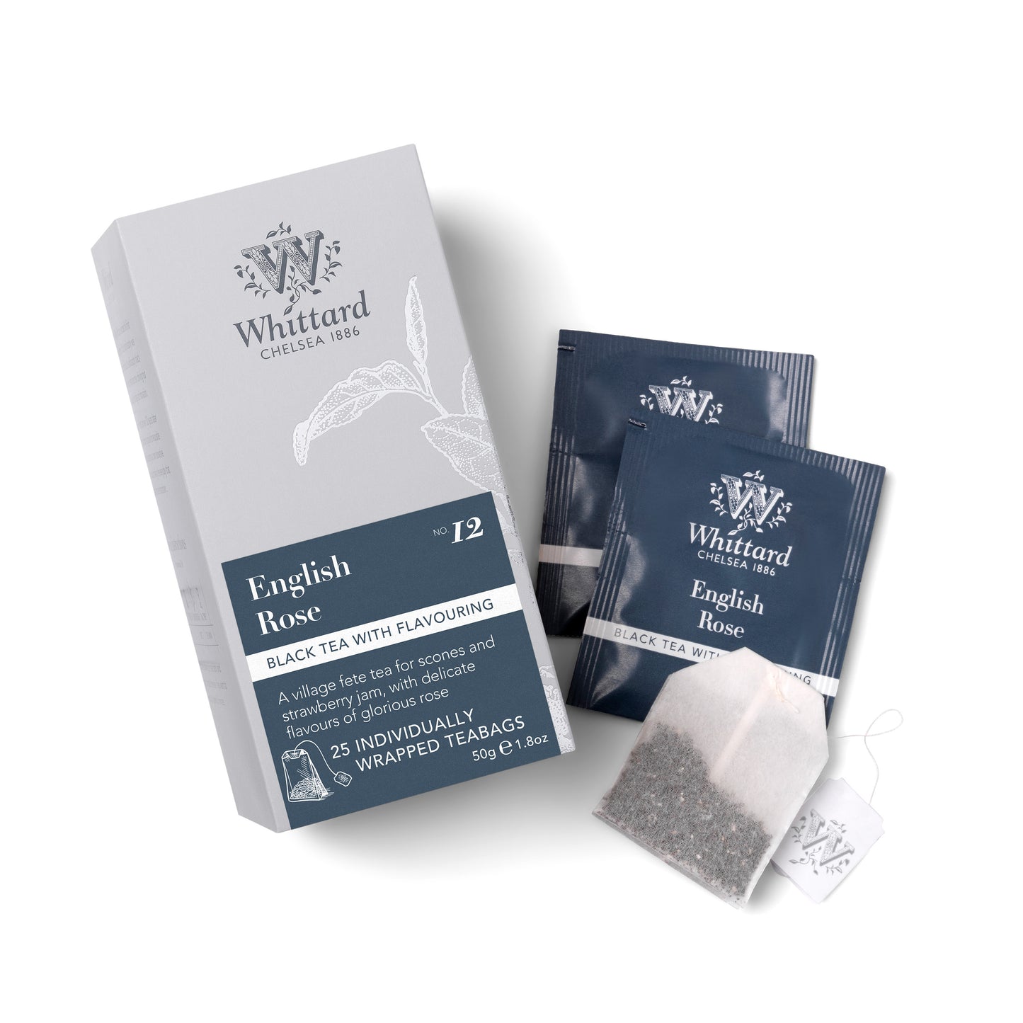 Whittard English Rose 25 Individually Wrapped Teabags