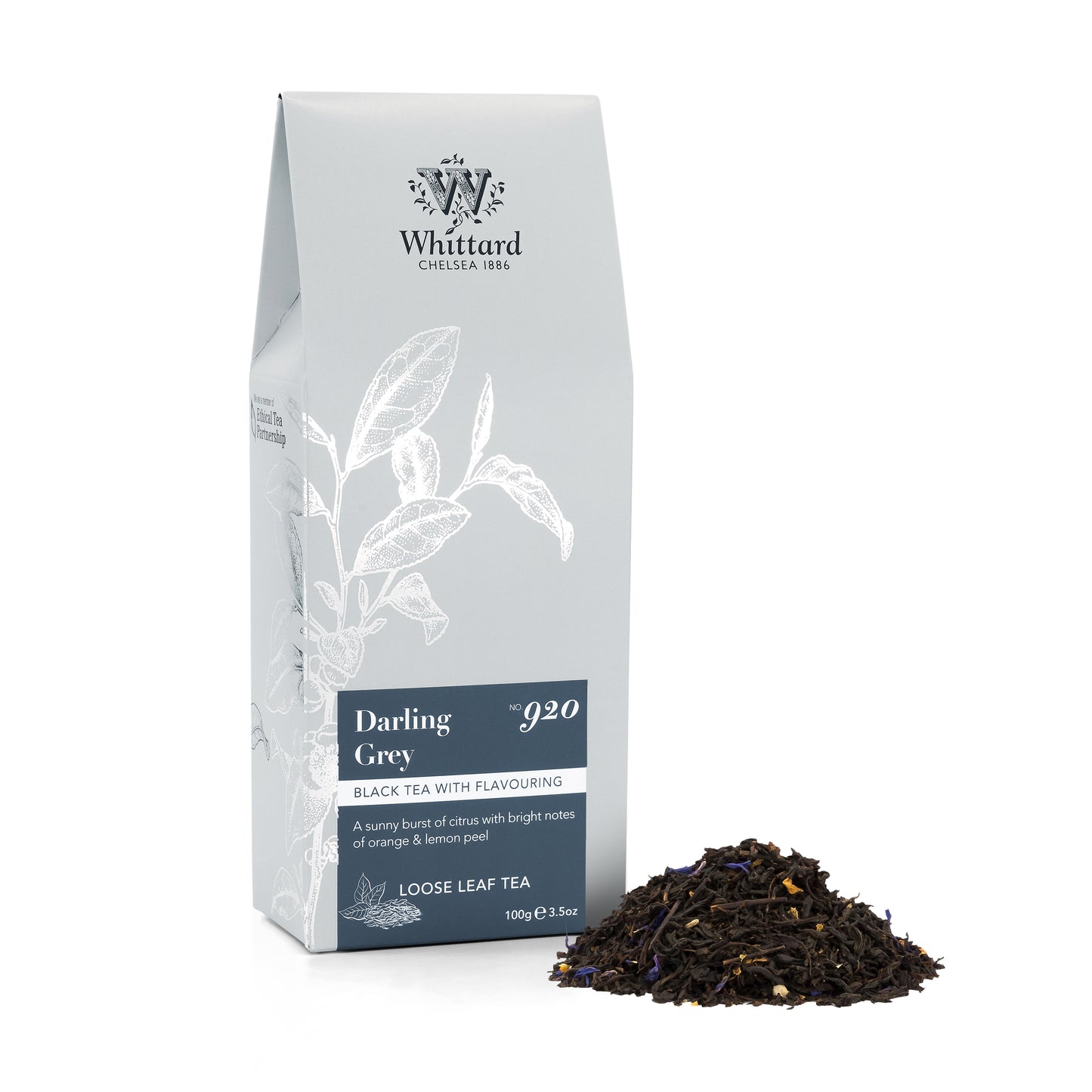 Whittard Darling Grey Loose Tea Pouch, 100g