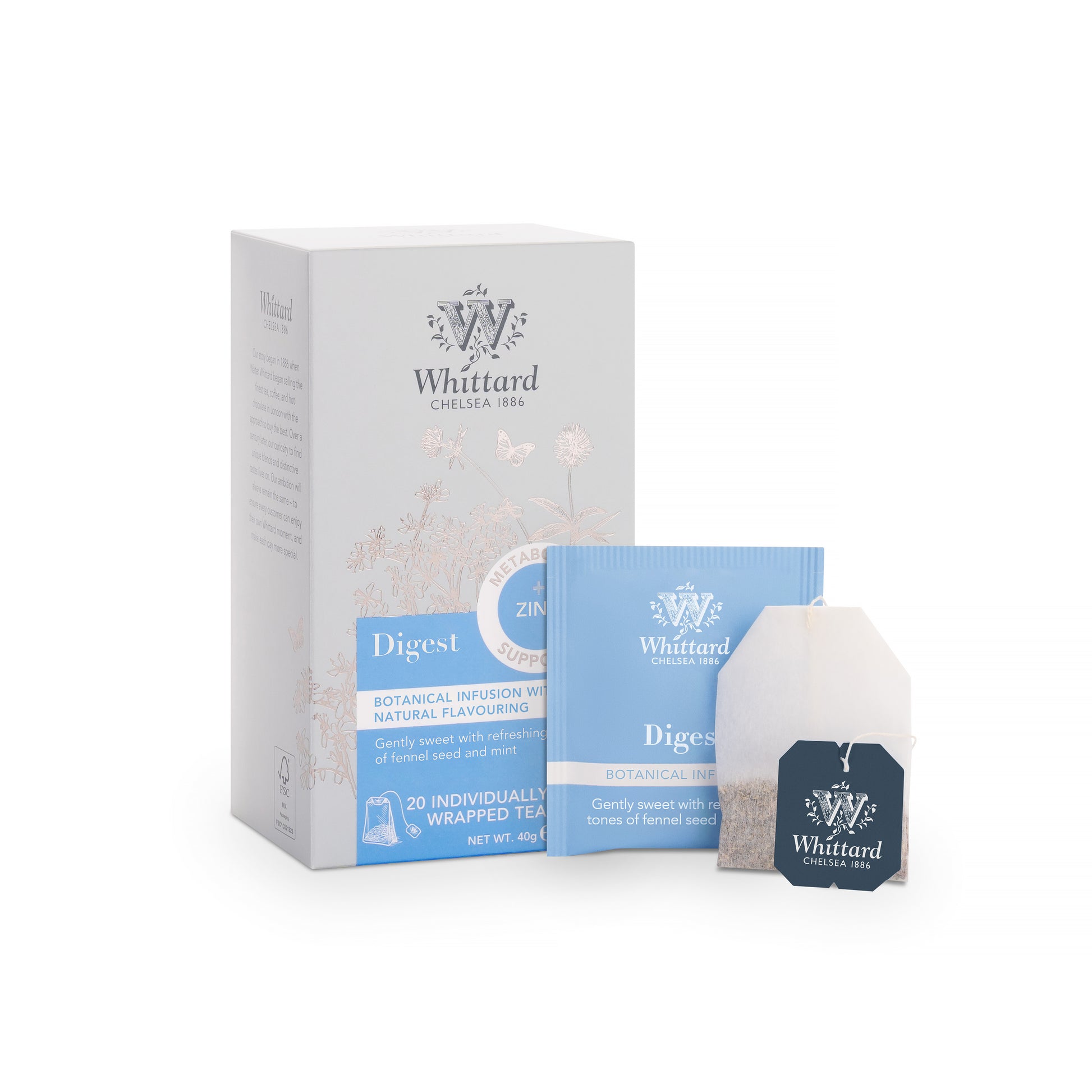 Whittard Digest Botanical Wellness Infusion 20 Individually Wrapped Teabags