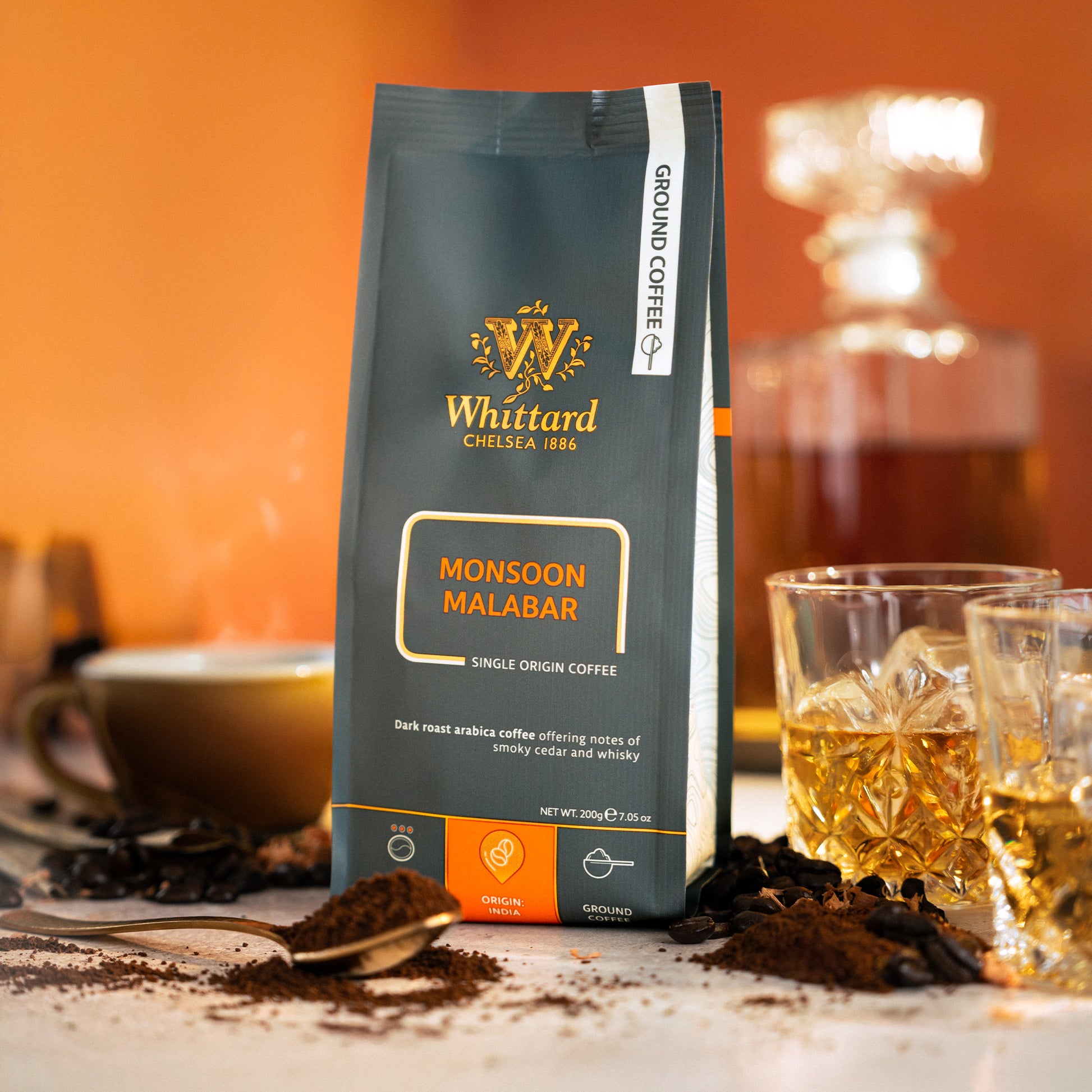 Whittard Monsoon Malabar Ground Coffee Valve Pack
