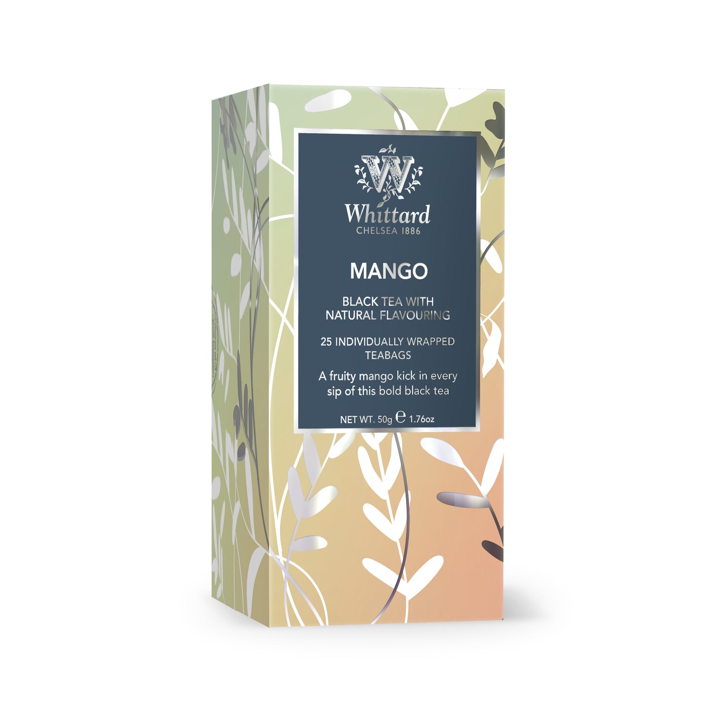 Whittard Mango Flavoured Black Tea 25 Individually Wrapped Teabags