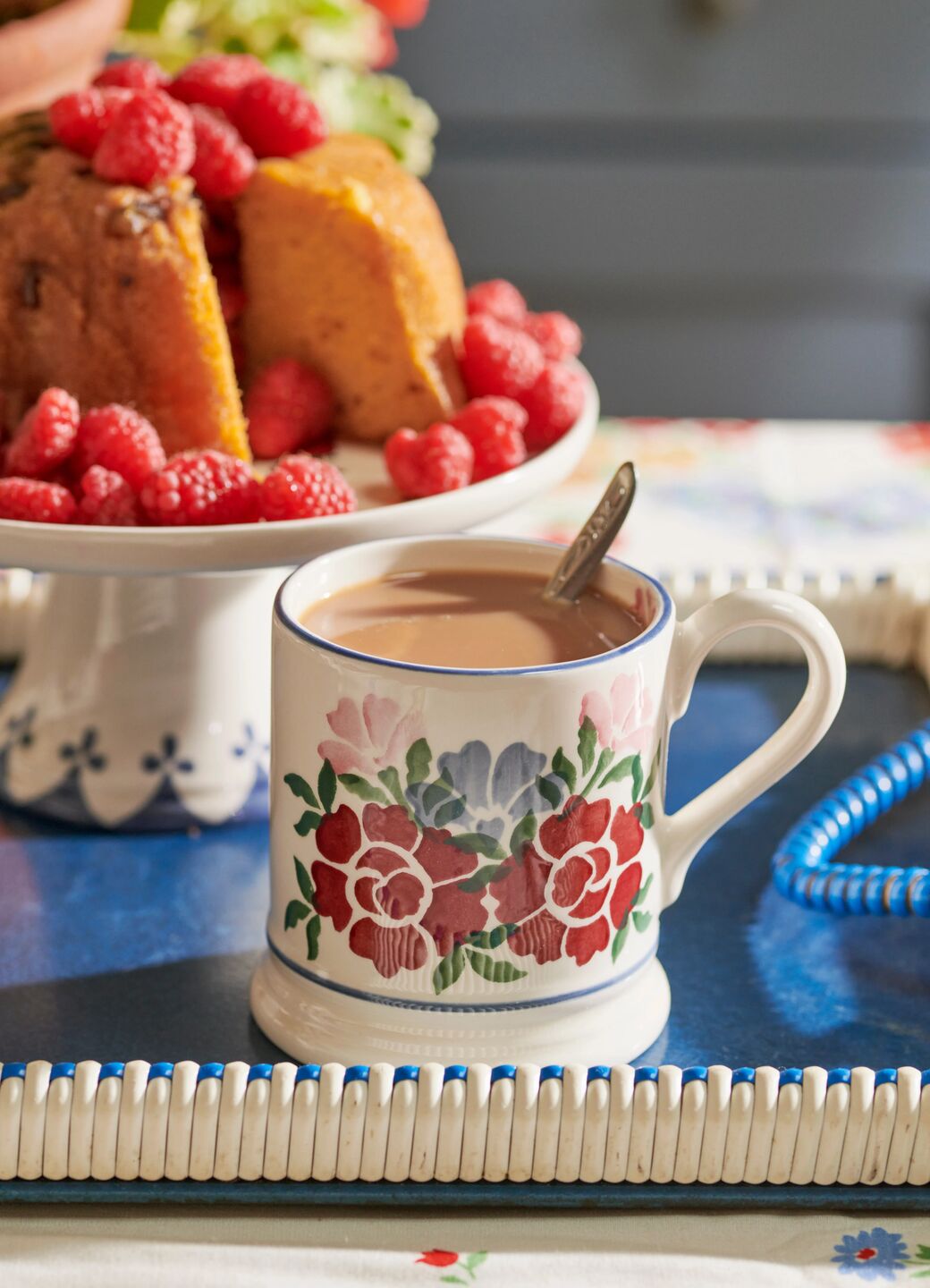 Emma Bridgewater Antique Roses 1/2 Pint Mug Unique Handmade & Handpainted English Earthenware Tea/Coffee Mug