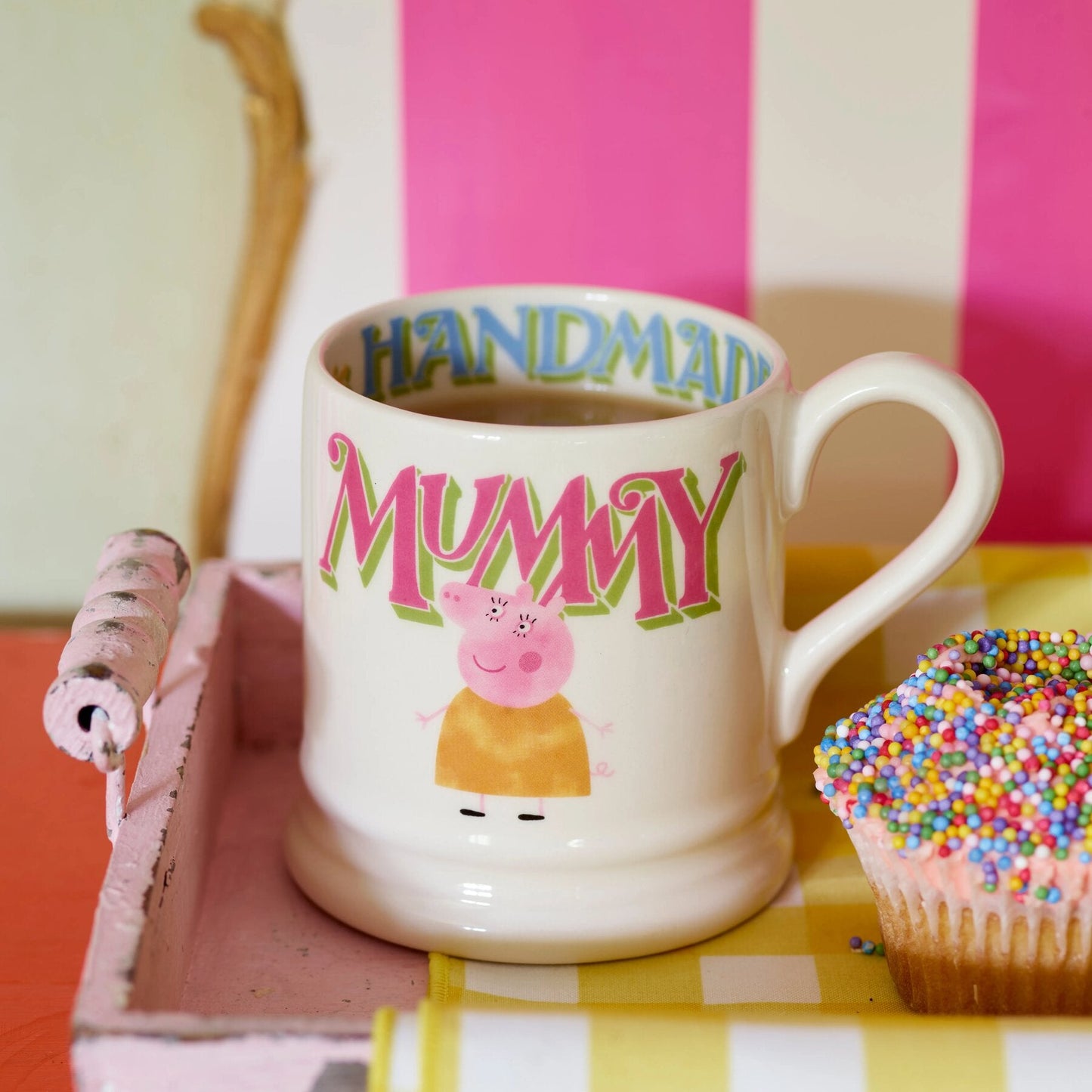 Emma Bridgewater Seconds Peppa Pig Mummy 1/2 Pint Mug Unique Handmade & Handpainted English Earthenware Tea/Coffee Mug