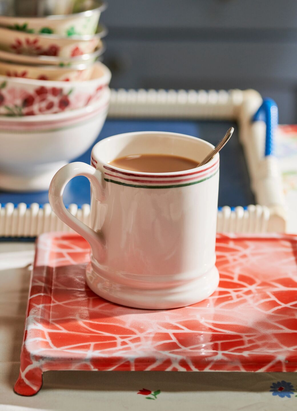 Emma Bridgewater Triple Bands 1/2 Pint Mug Unique Handmade & Handpainted English Earthenware Tea/Coffee Mug