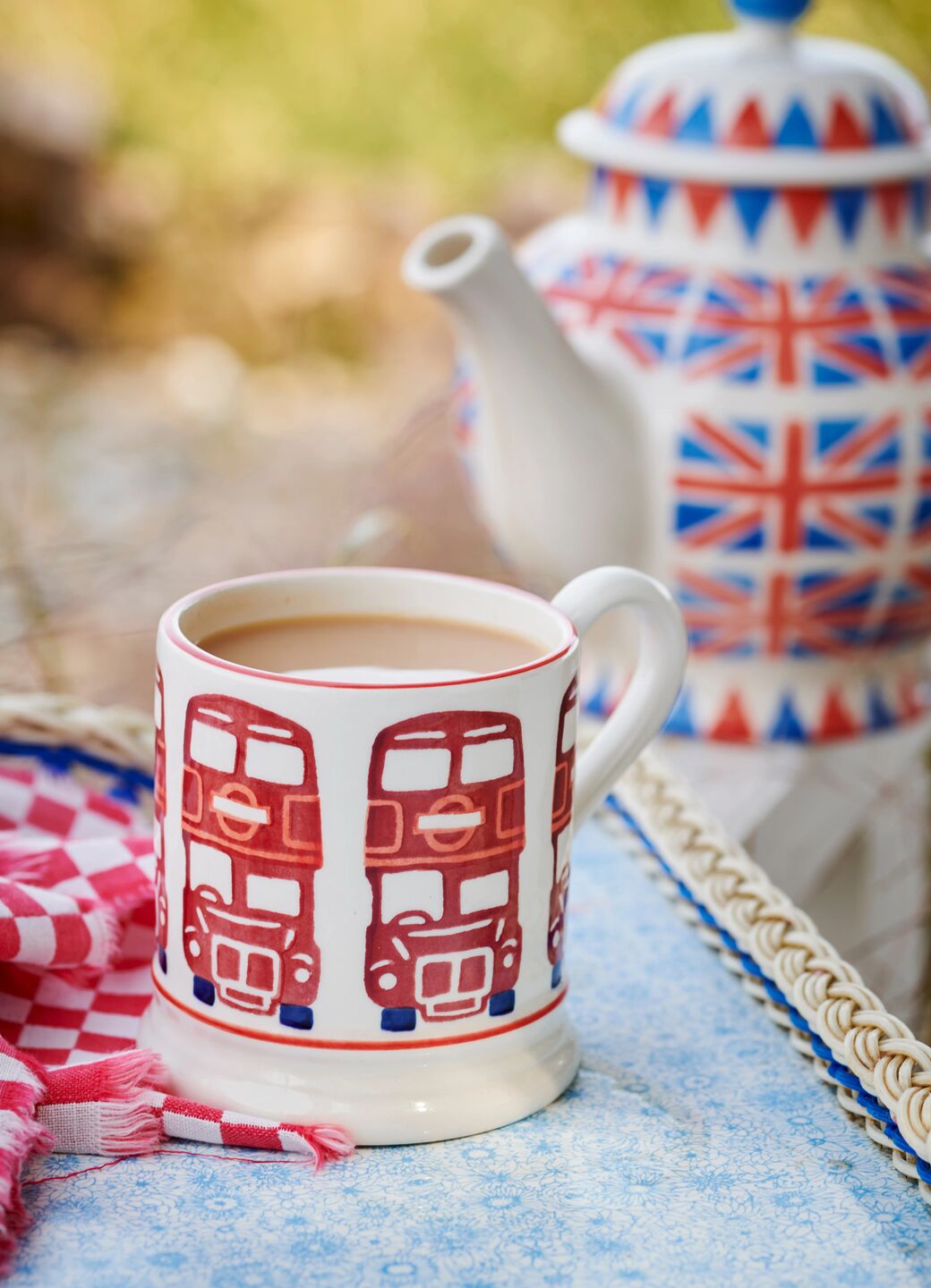 Seconds London Bus 1/2 Pint Mug Unique Handmade & Handpainted English Earthenware Tea/Coffee Mug Emma Bridgewater