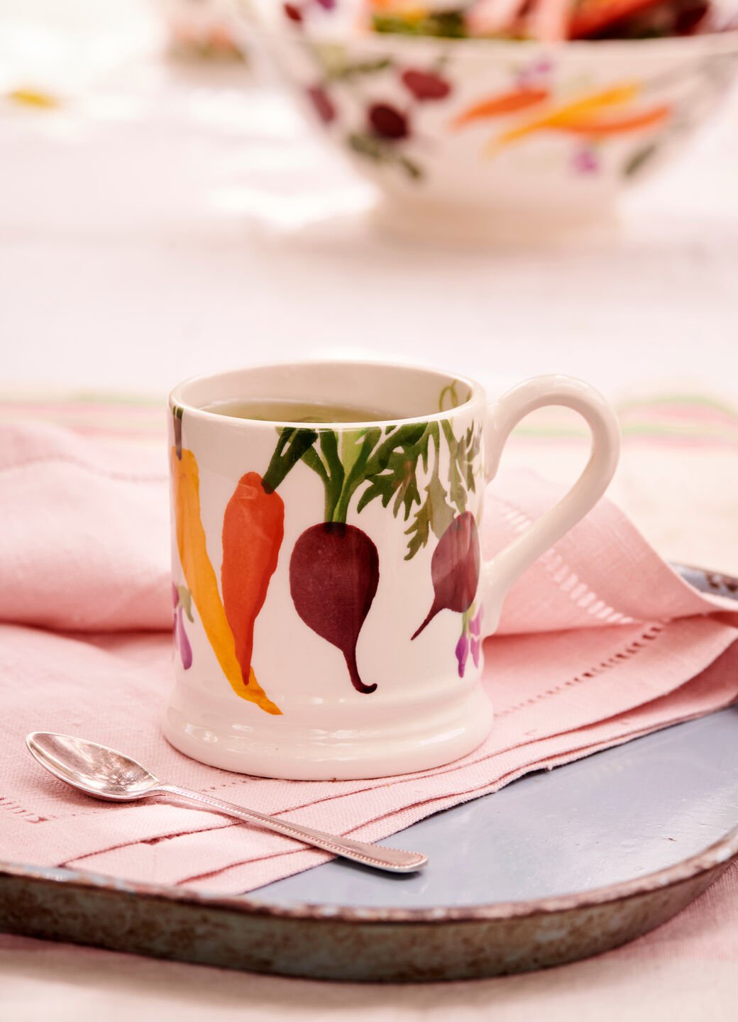 Seconds Carrots & Beets 1/2 Pint Mug Unique Handmade & Handpainted English Earthenware Tea/Coffee Mug Emma Bridgewater