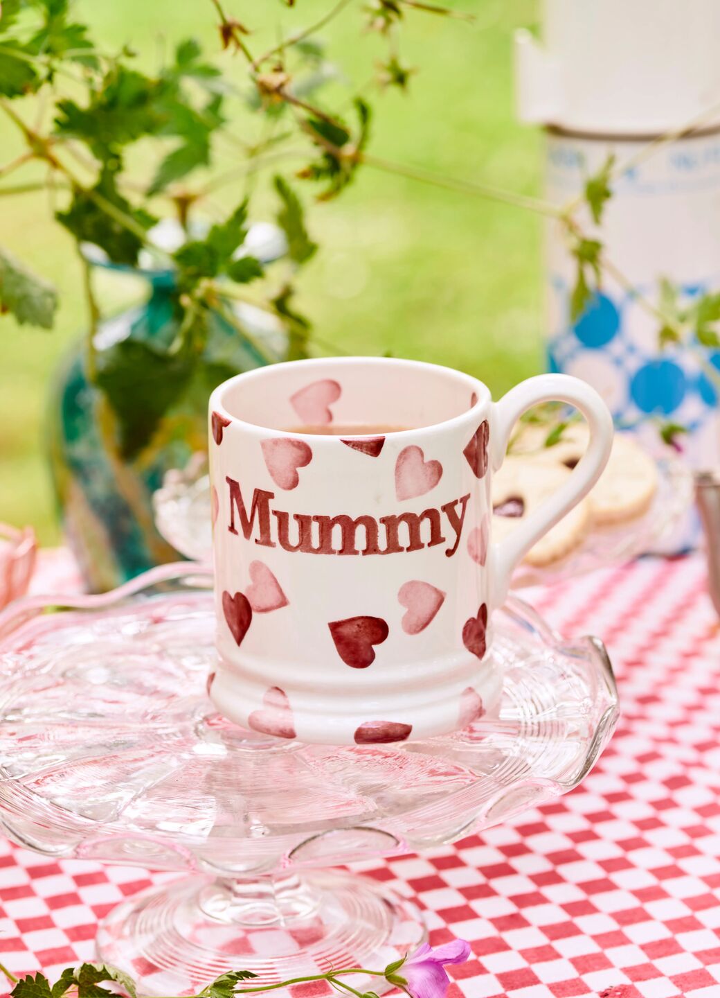 Emma Bridgewater Pink Hearts Mummy 1/2 Pint Mug Unique Handmade & Handpainted English Earthenware Tea/Coffee Mug