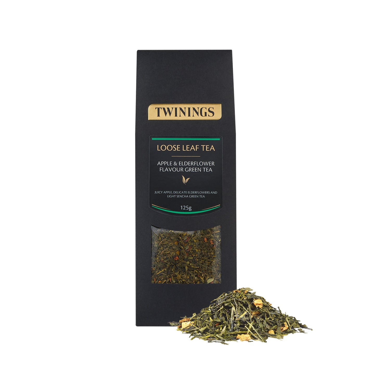 Twinings Apple & Elderflower Flavour Green Tea 125g Loose Leaf Tea