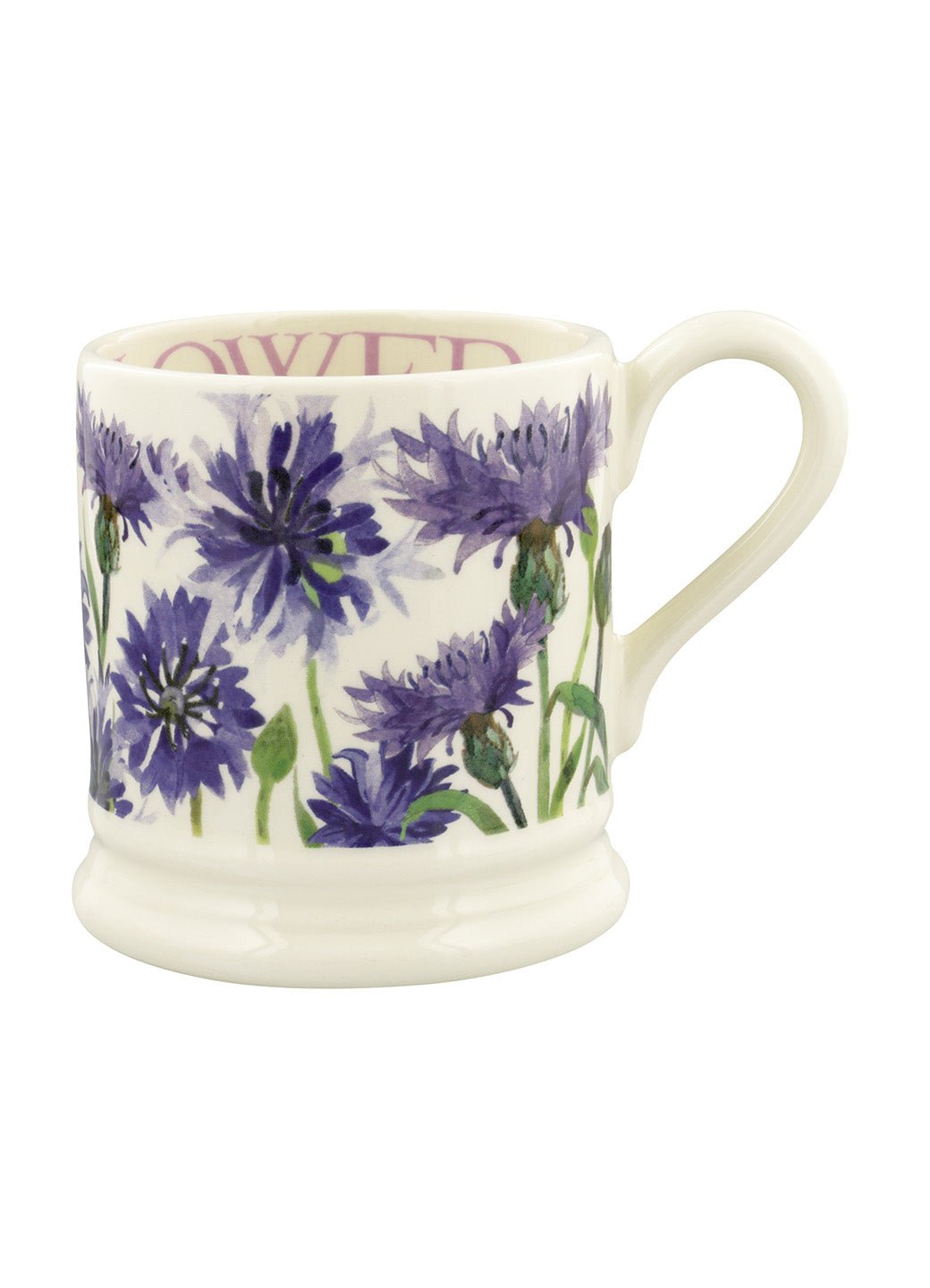 Flowers Cornflower 1/2 Pint Mug Unique Handmade & Handpainted English Earthenware Tea/Coffee Mug Emma Bridgewater