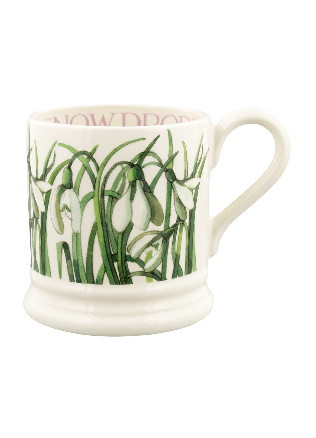 Flowers Snowdrop 1/2 Pint Mug Unique Handmade & Handpainted English Earthenware Tea/Coffee Mug Emma Bridgewater