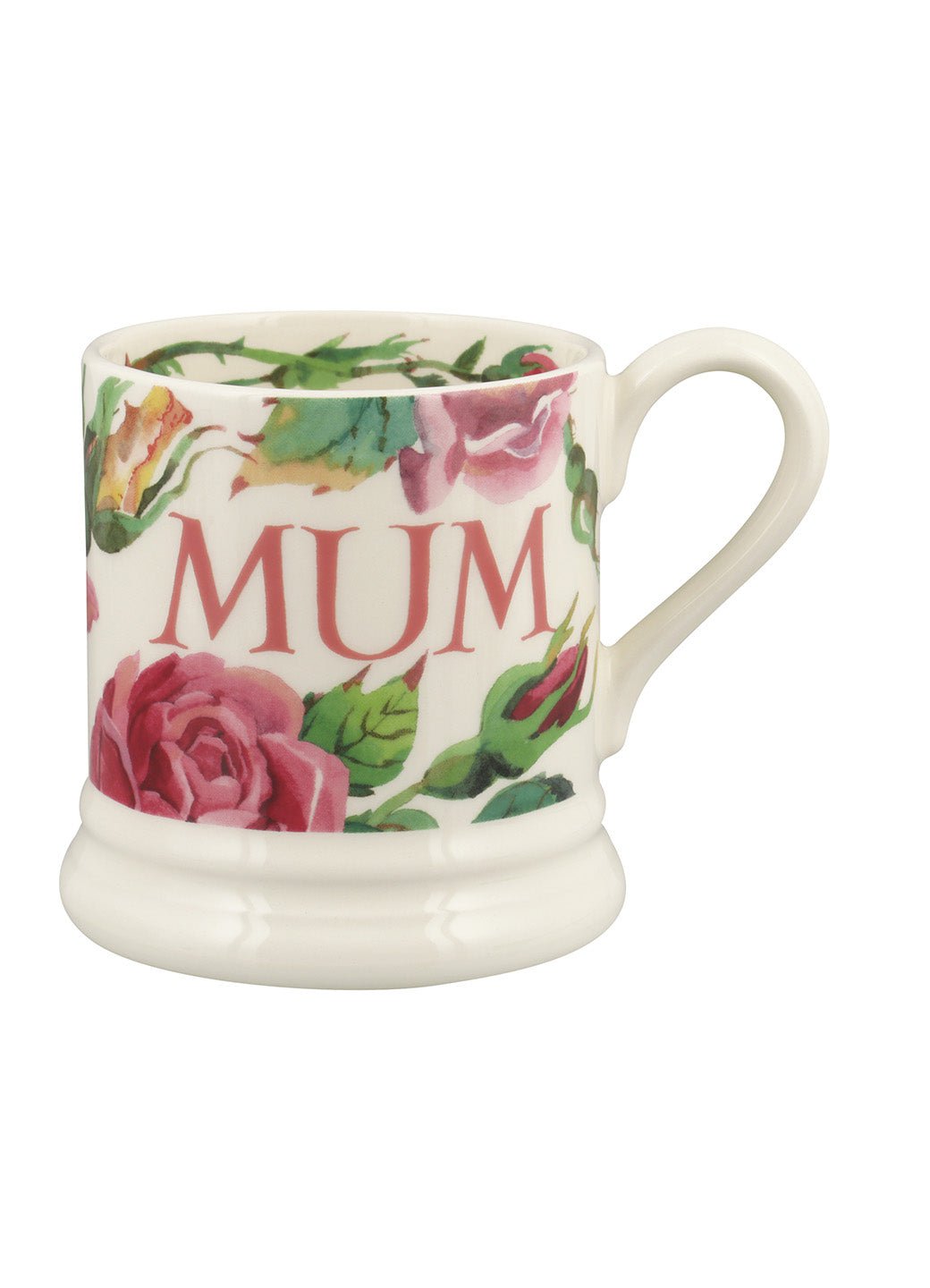 Emma Bridgewater Roses Mum 1/2 Pint Mug Unique Handmade & Handpainted English Earthenware Tea/Coffee Mug