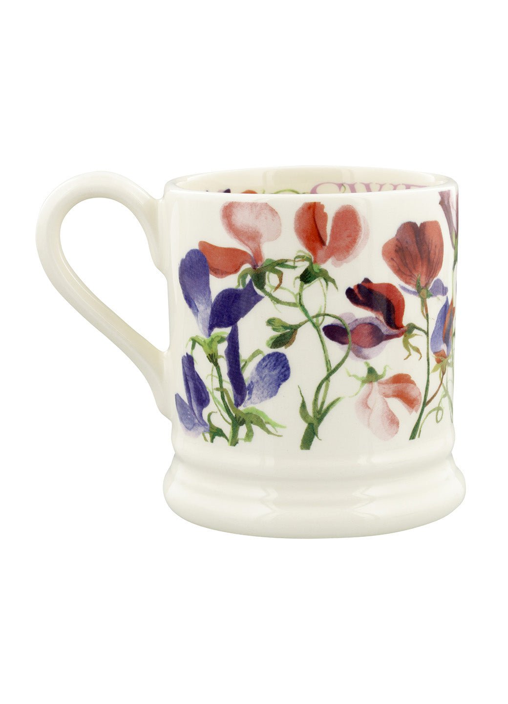 Flowers Sweet Pea Multi 1/2 Pint Mug Unique Handmade & Handpainted English Earthenware Tea/Coffee Mug Emma Bridgewater