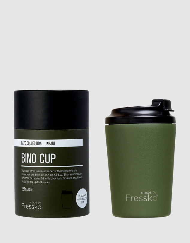 FRESSKO Khaki Reusable Cup (Stainless Steel)