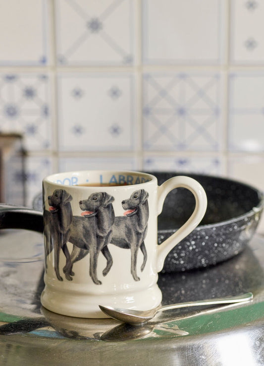 Emma Bridgewater Emma Bridgewater Black Labrador 1/2 Pint Mug Unique Handmade & Handpainted English Earthenware Tea/Coffee Mug