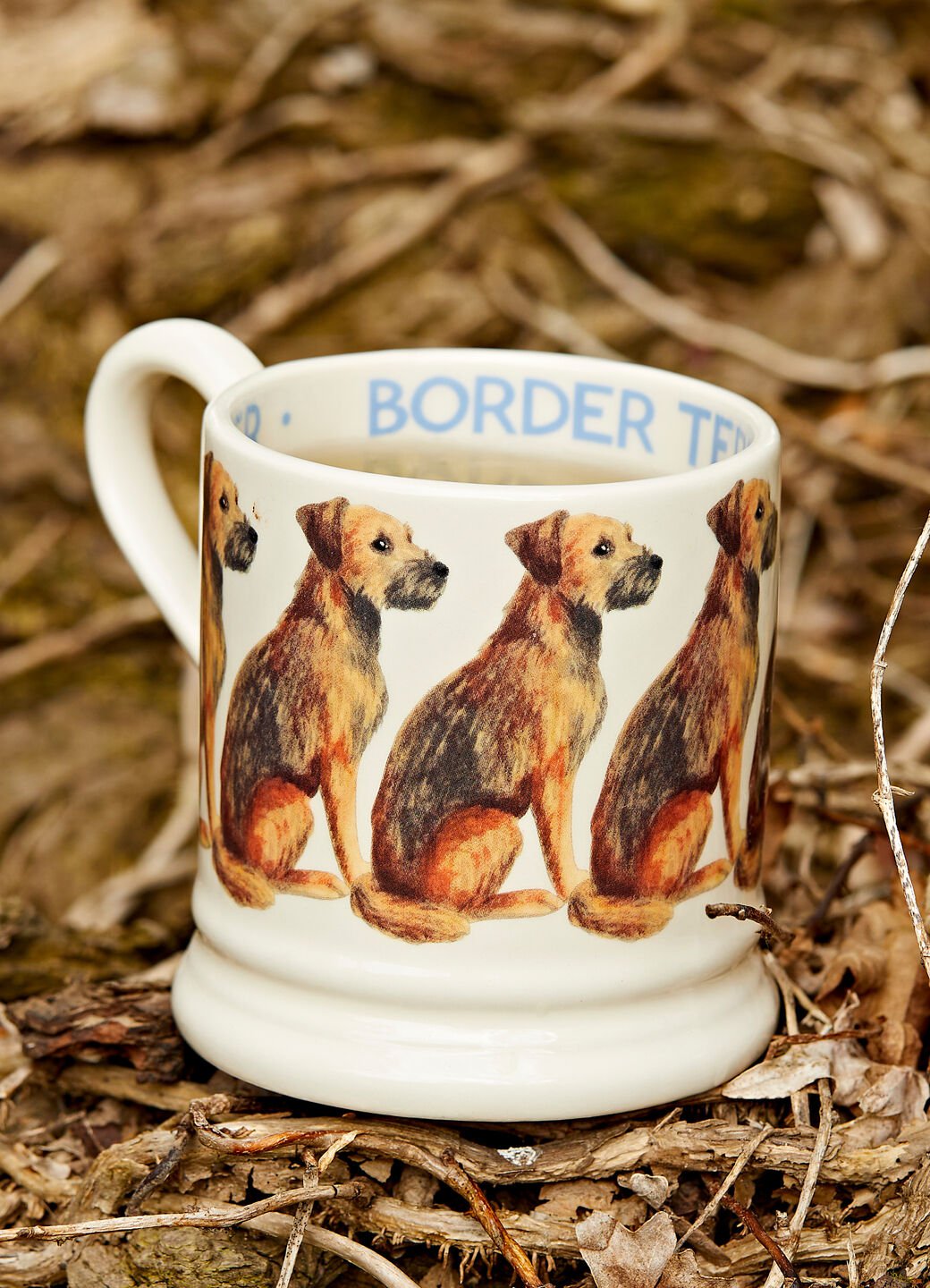 Emma Bridgewater Emma Bridgewater Border Terrier 1/2 Pint Mug Unique Handmade & Handpainted English Earthenware Tea/Coffee Mug