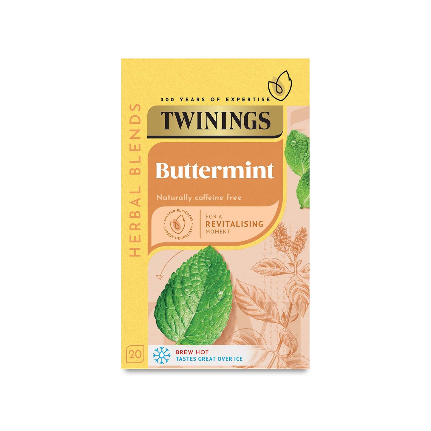 Twinings Fruit & Herbal Tea Buttermint Tea 20 Tea Bags Caffeine Free Tea Sugar Free Tea Bags