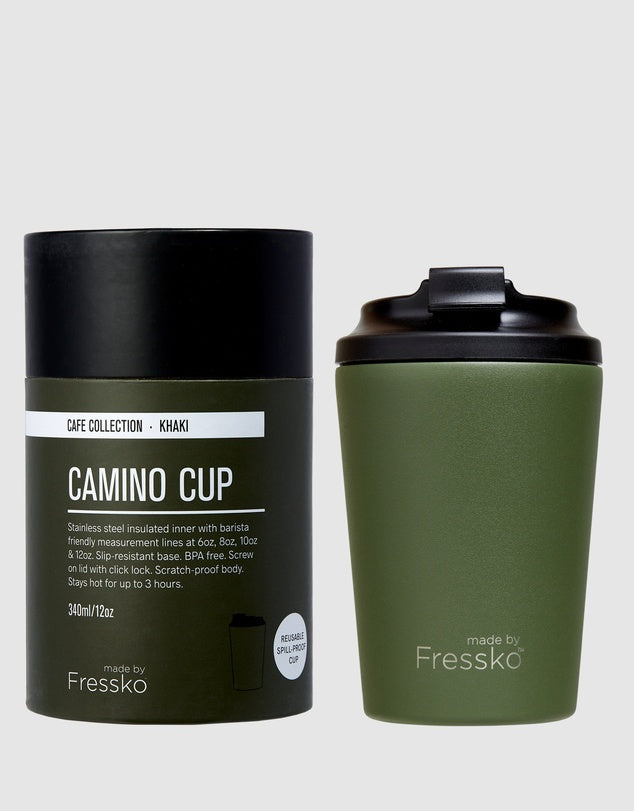 FRESSKO Khaki Reusable Cup (Stainless Steel)