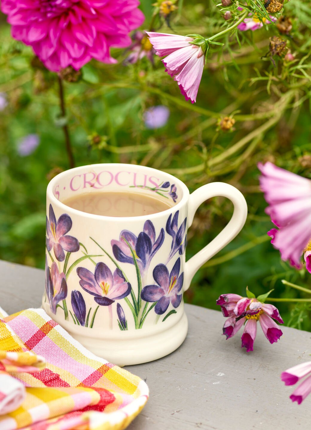 Emma Bridgewater Crocus 1/2 Pint Mug Unique Handmade & Handpainted English Earthenware Tea/Coffee Mug