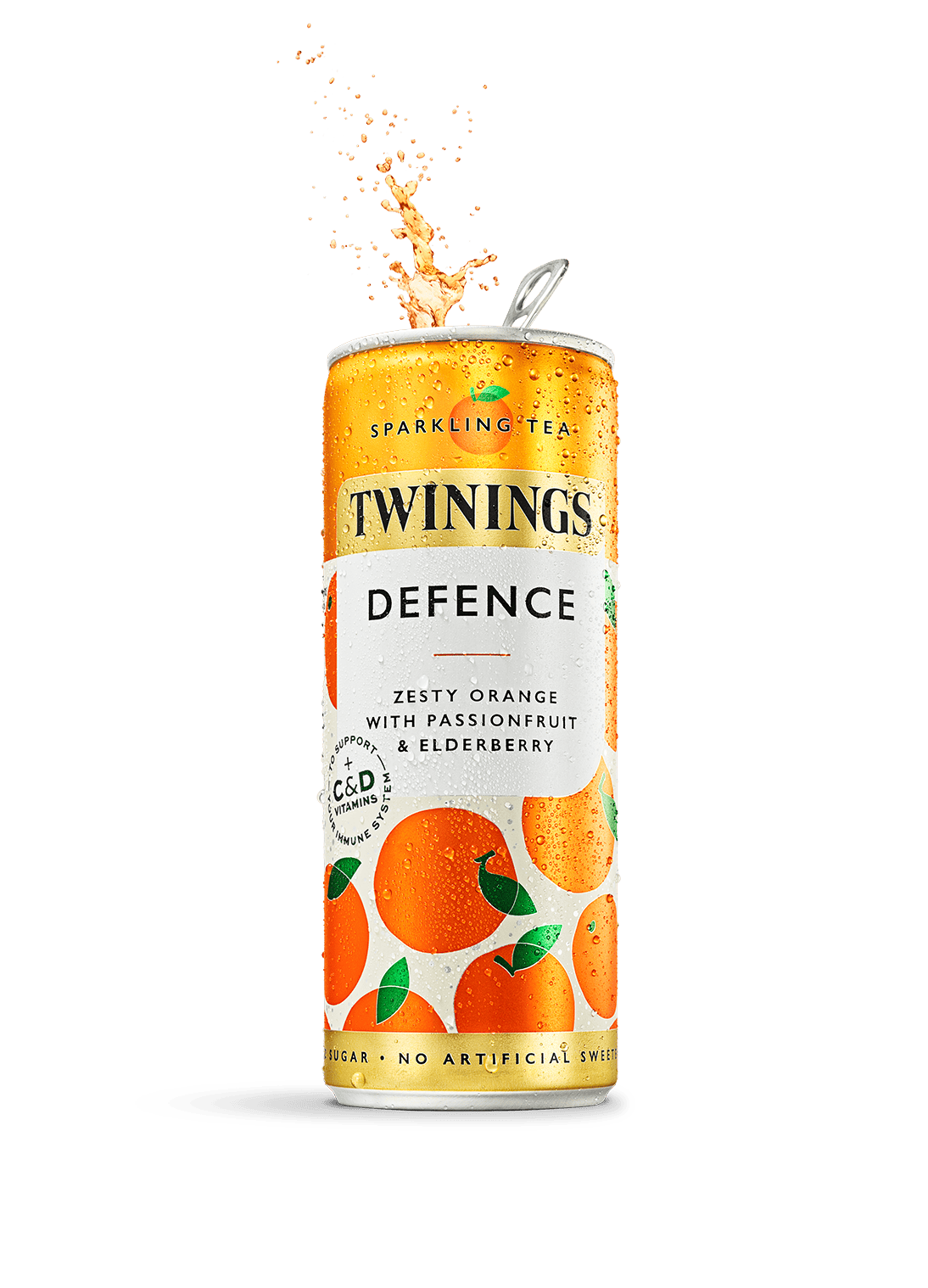 "Twinings Sparkling Tea Defence Orange & Passionfruit Sparkling Tea with Added Zinc, Vitamins D & C