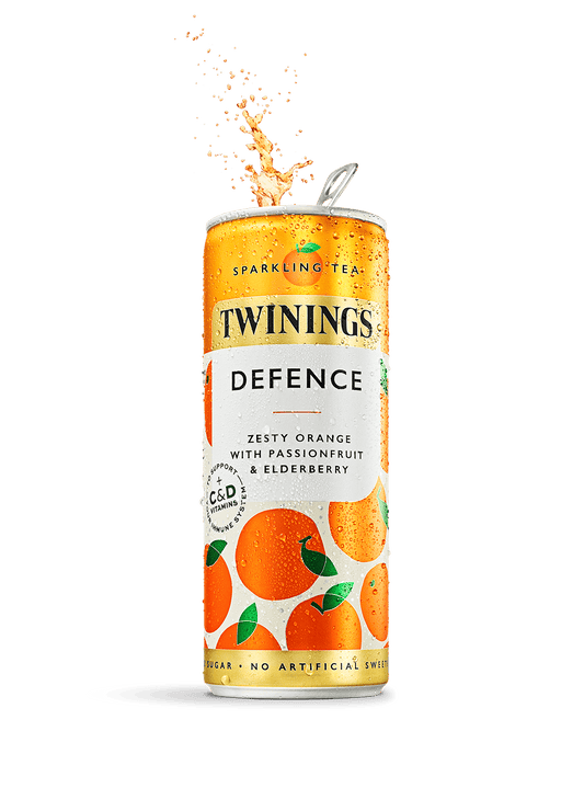 "Twinings Sparkling Tea Defence Orange & Passionfruit Sparkling Tea with Added Zinc, Vitamins D & C