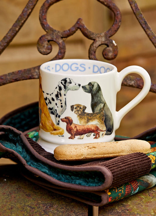 Emma Bridgewater Dogs All Over 1/2 Pint Mug Unique Handmade & Handpainted English Earthenware Tea/Coffee Mug
