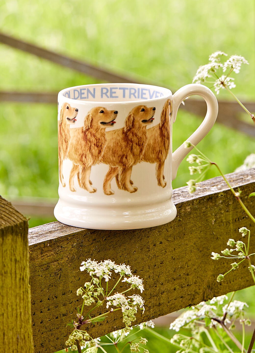 Emma Bridgewater Seconds Golden Retriever 1/2 Pint Mug Unique Handmade & Handpainted English Earthenware Tea/Coffee Mug