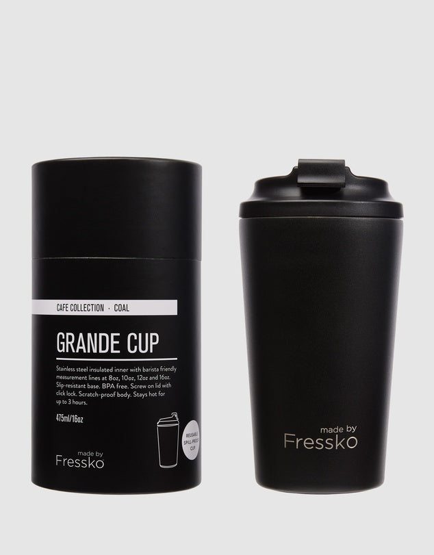 FRESSKO Coal Reusable Cup (Stainless Steel)