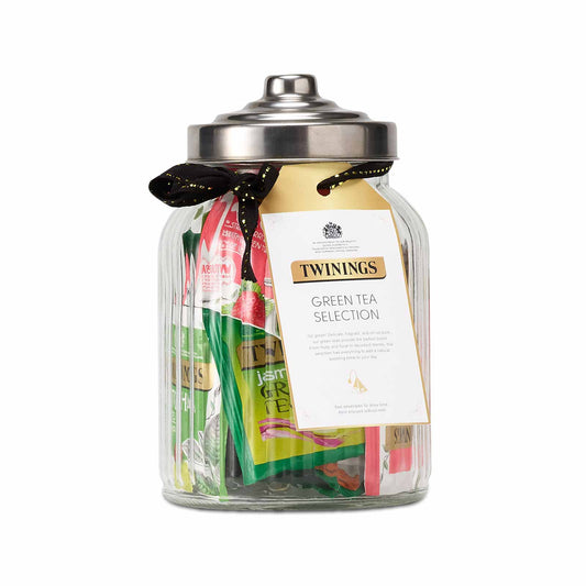 Twinings Green Tea Selection Filled Jar 30 Tea Bags Small Ribbed Glass Jar Filled With Green Tea Green Tea Gift