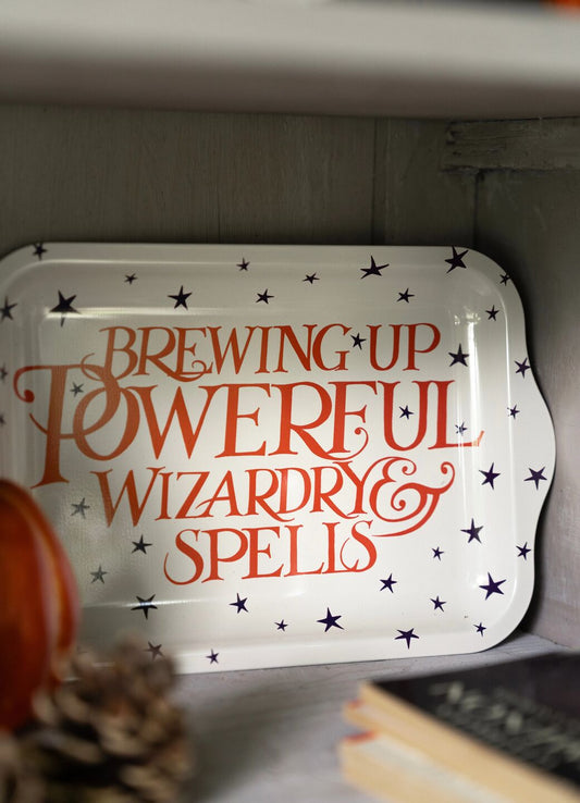 Emma Bridgewater See whos taking a break from riding their broomstick this October 31st and invite them and their black cats over for a few early evening potions such as a Bloody Mary served on this Halloween Toast Small Tin Tray.