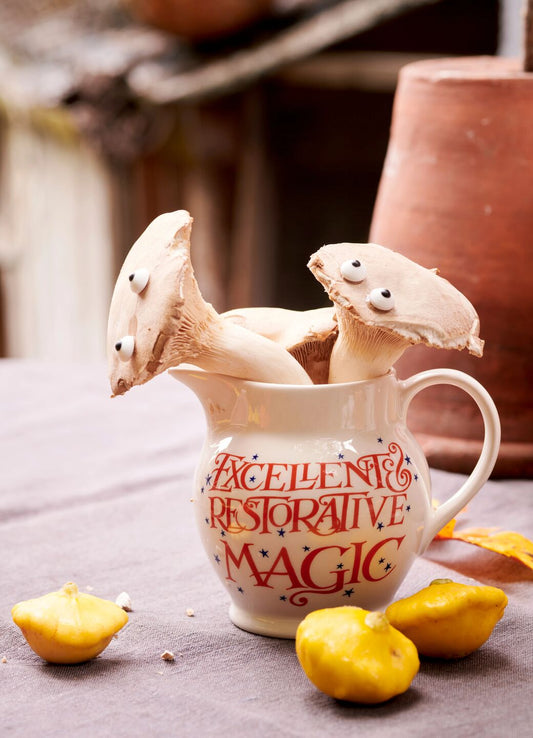 Jugs & Pitchers Hand-painted Ceramic Jugs, glass pitchers and enamel sauce boats. by Emma Bridgewater. Decorative and versatile - fill with water, milk/cream, sauce or even flowers as a quirky vase. 