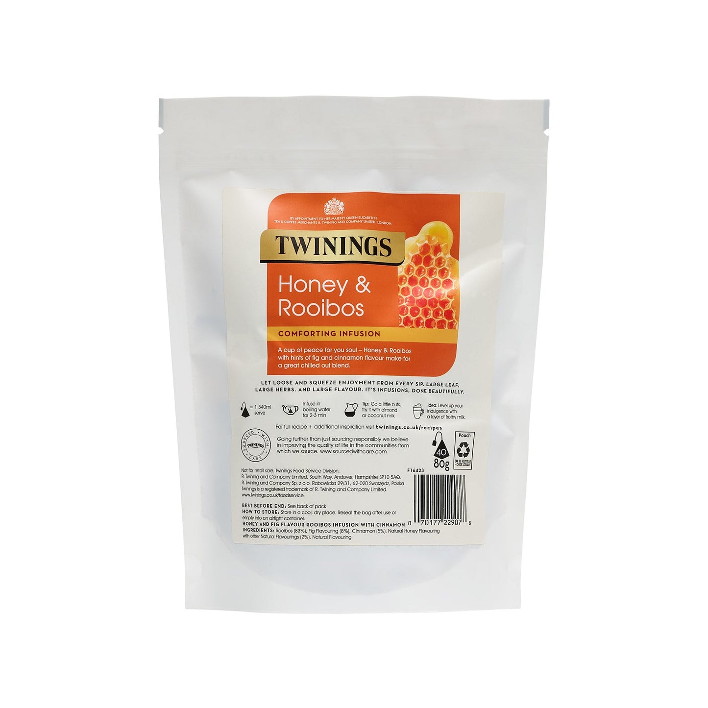 Twinings Honey & Rooibos 40 Loose Pyramid Tea Bags